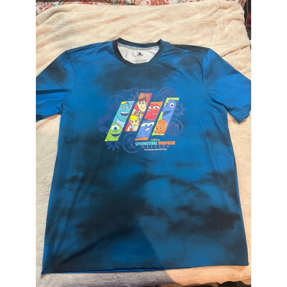 Men's Disney RunDisney Pixar Springtime Surprise Blue Tee L